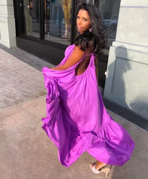 Ghana Dreaming Low Cut Maxi (Electric Purple)