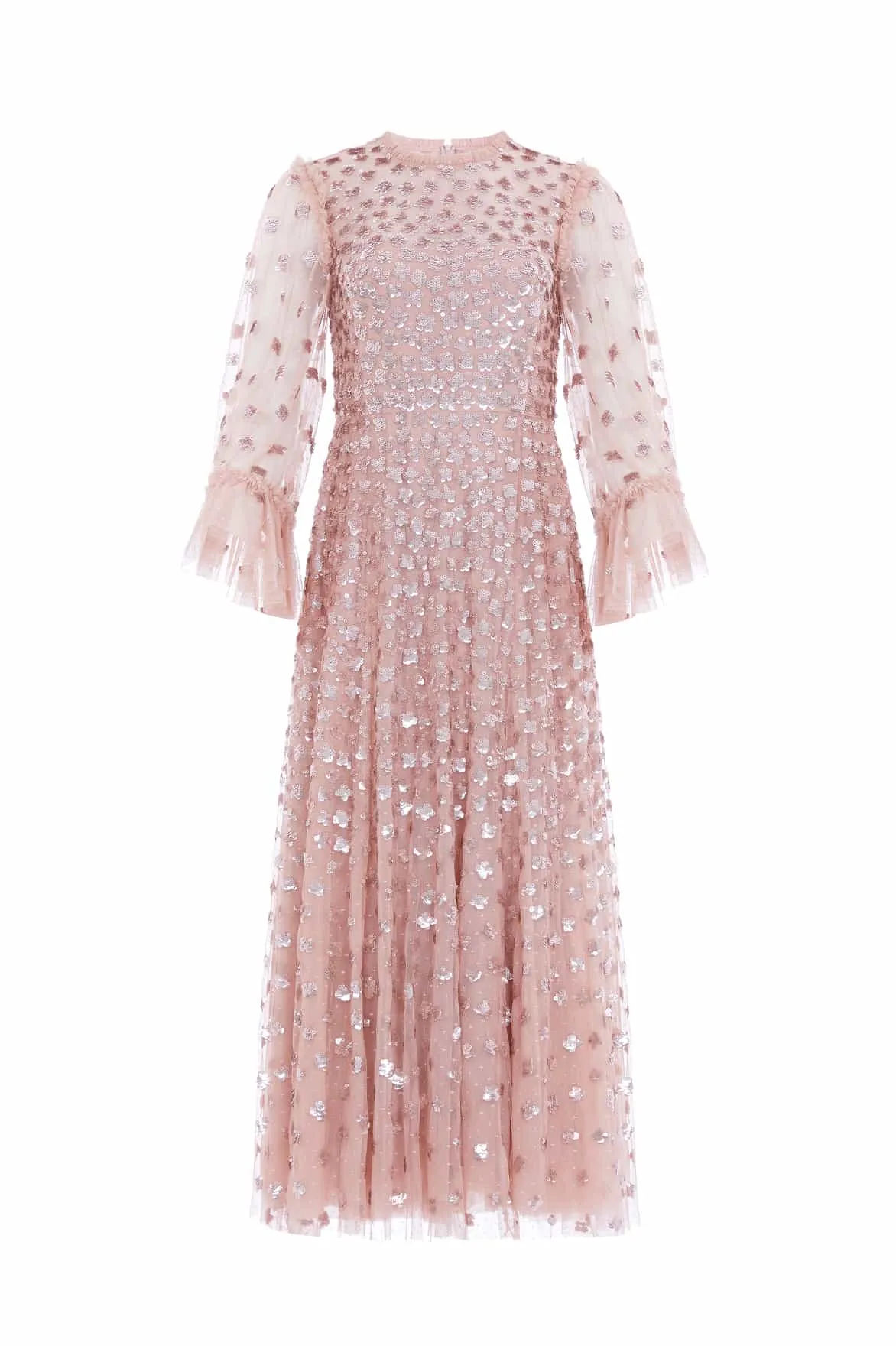 Glisten Long Sleeve Ankle Gown