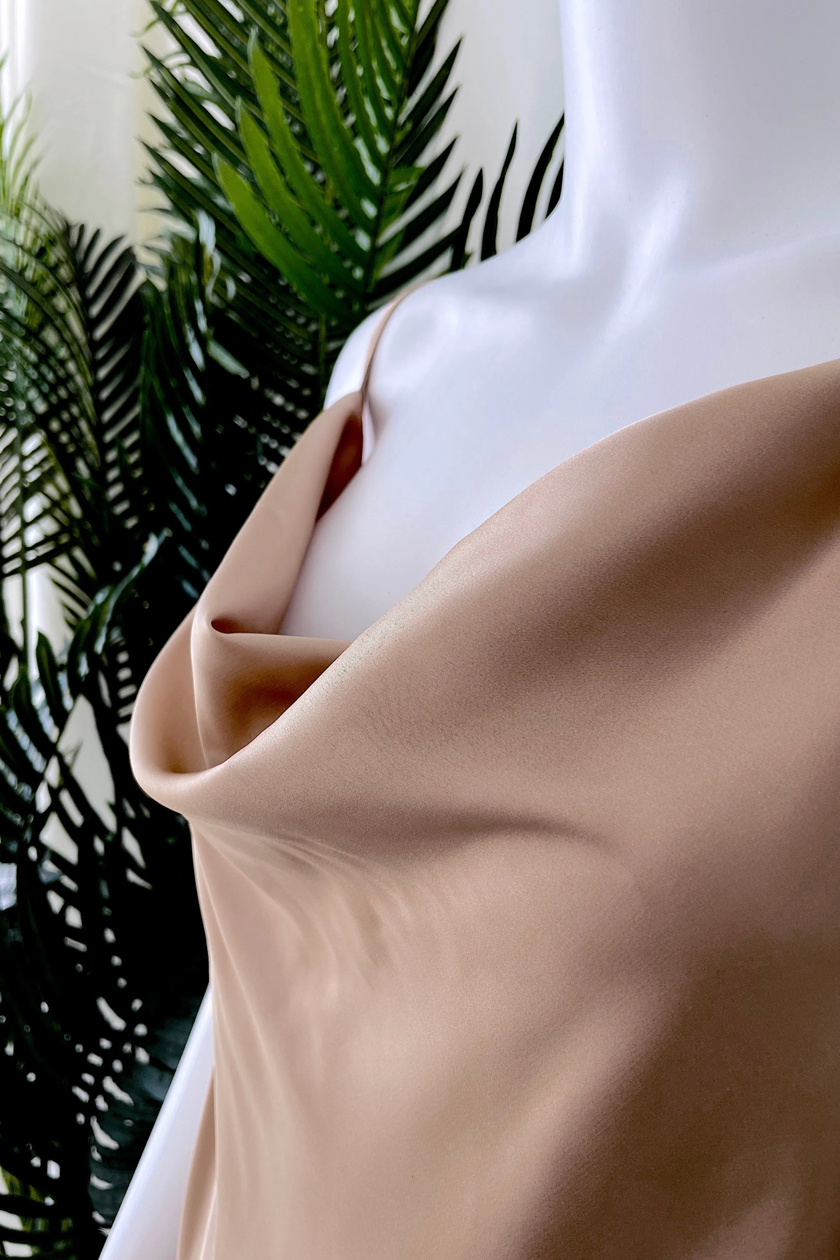 GOLD SATIN CAMISOLE TOP