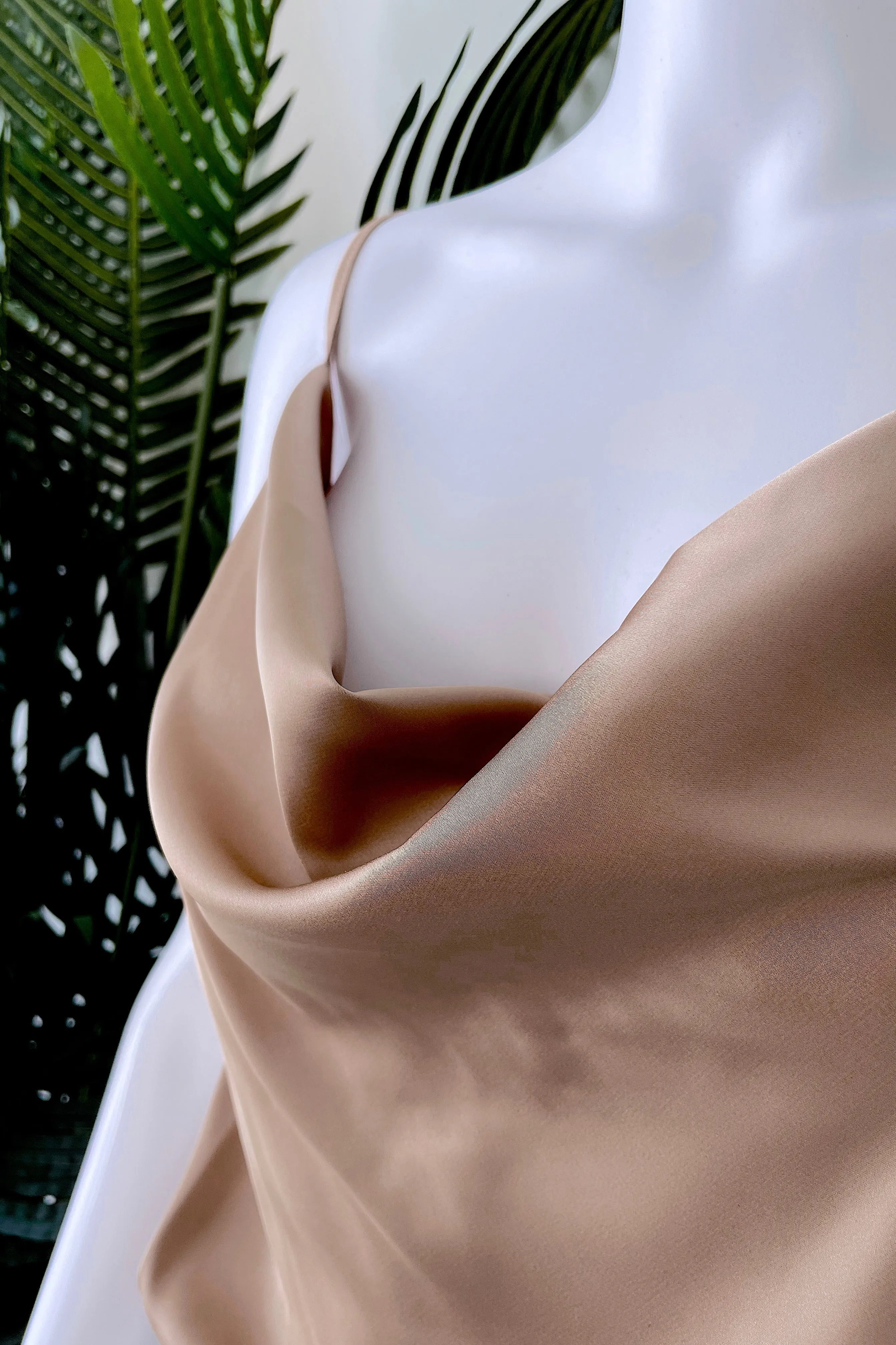 GOLD SATIN CAMISOLE TOP