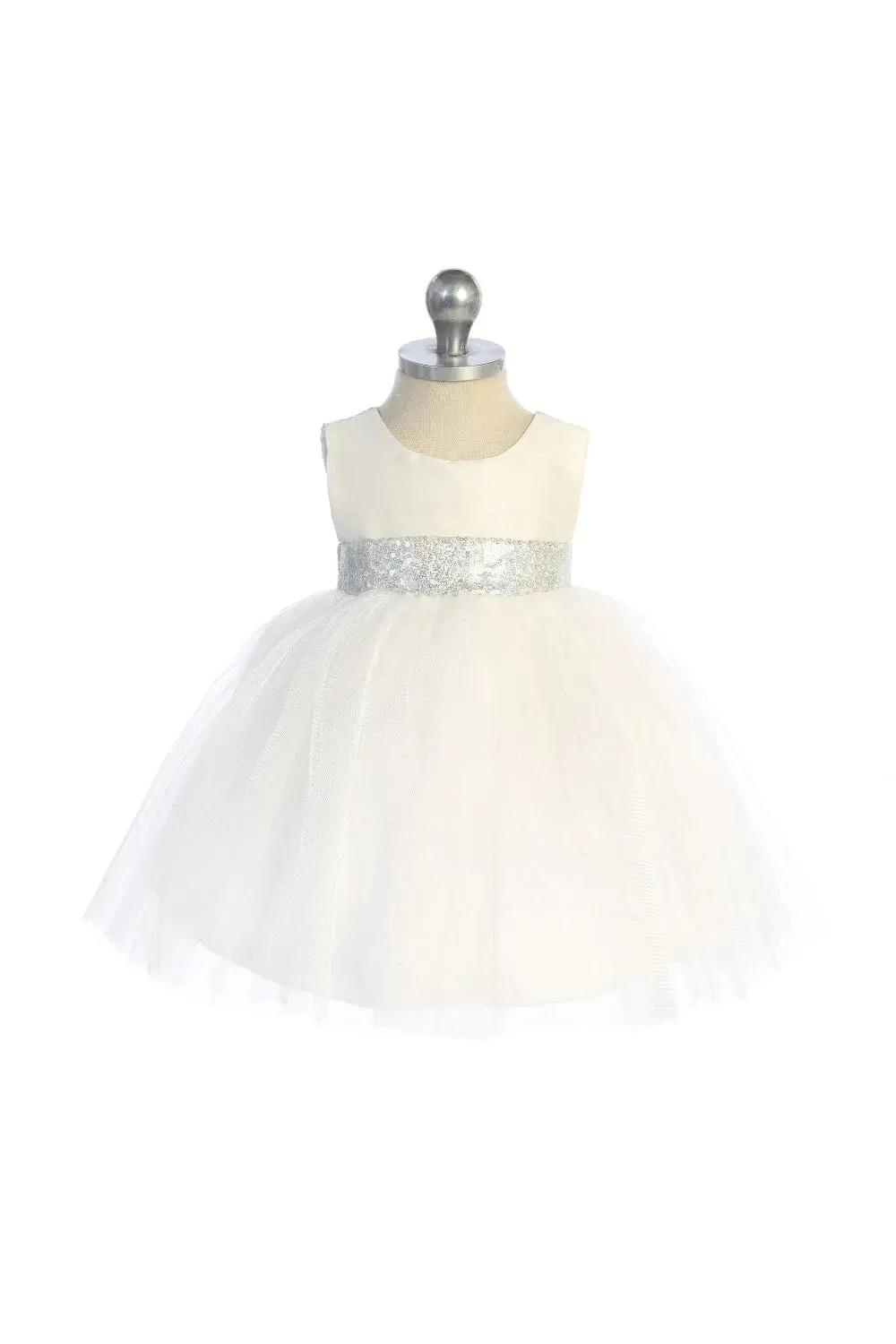 Gold Sequin V Back Baby Dress