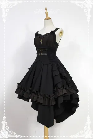 Gothic Lolita Dress Dark Angel Series High Low Lolita JSK Dress by Soufflesong