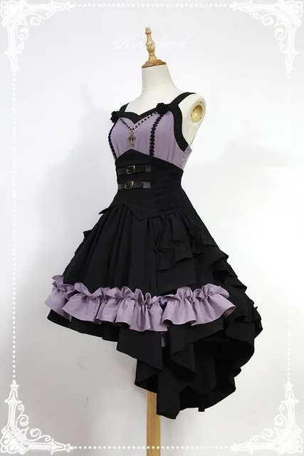 Gothic Lolita Dress Dark Angel Series High Low Lolita JSK Dress by Soufflesong