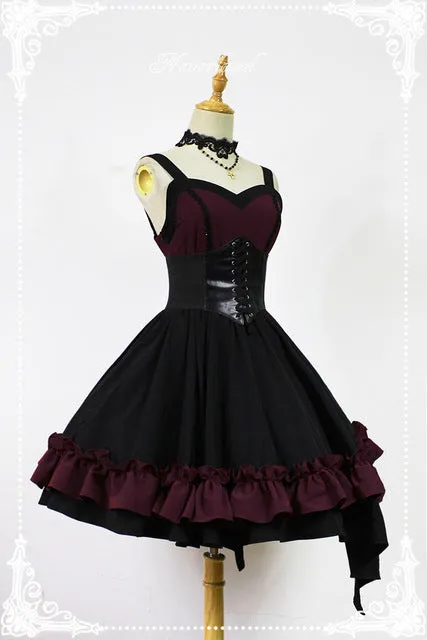 Gothic Lolita Dress Dark Angel Series High Low Lolita JSK Dress by Soufflesong