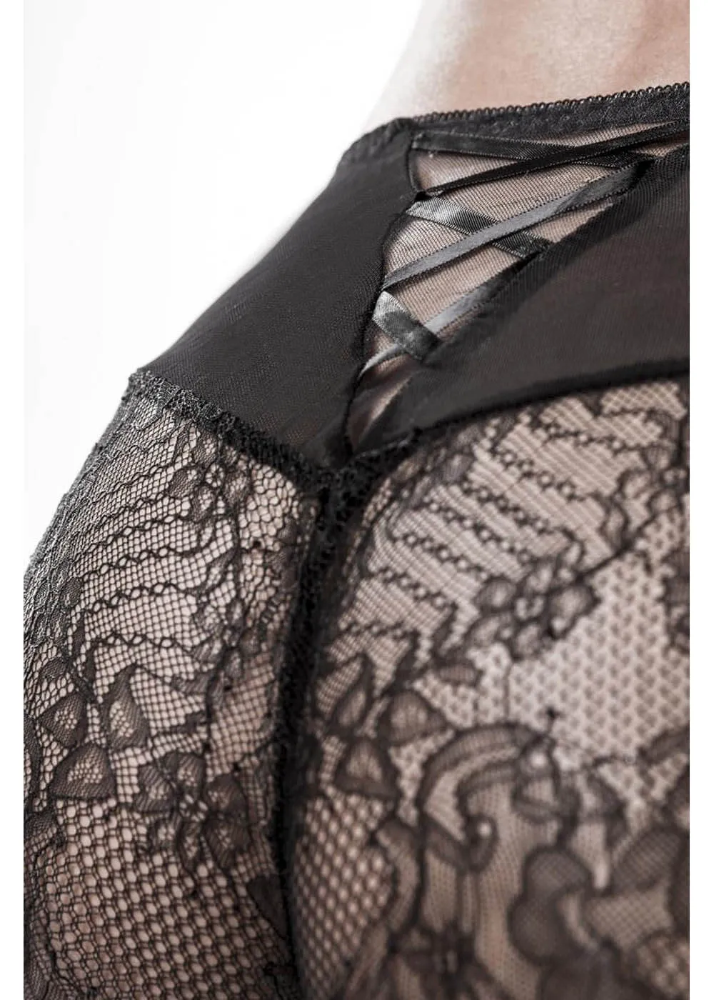 Gray Velvet Sophie Lace Set Black