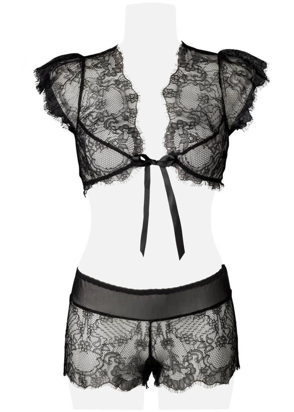 Gray Velvet Sophie Lace Set Black