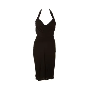 Gucci Black Rhinestone Logo Dress