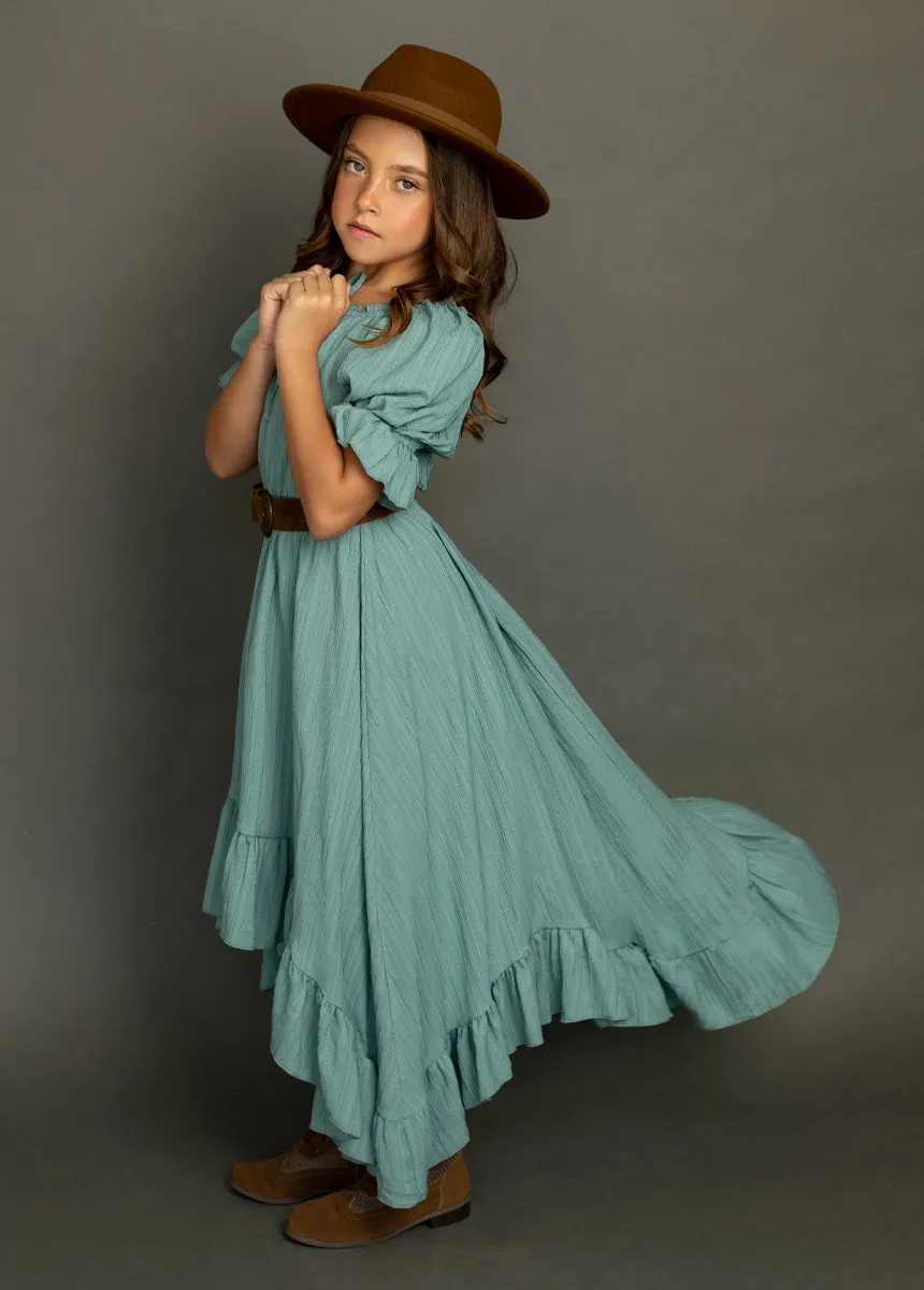 Gwenola Dress in Ocean Green