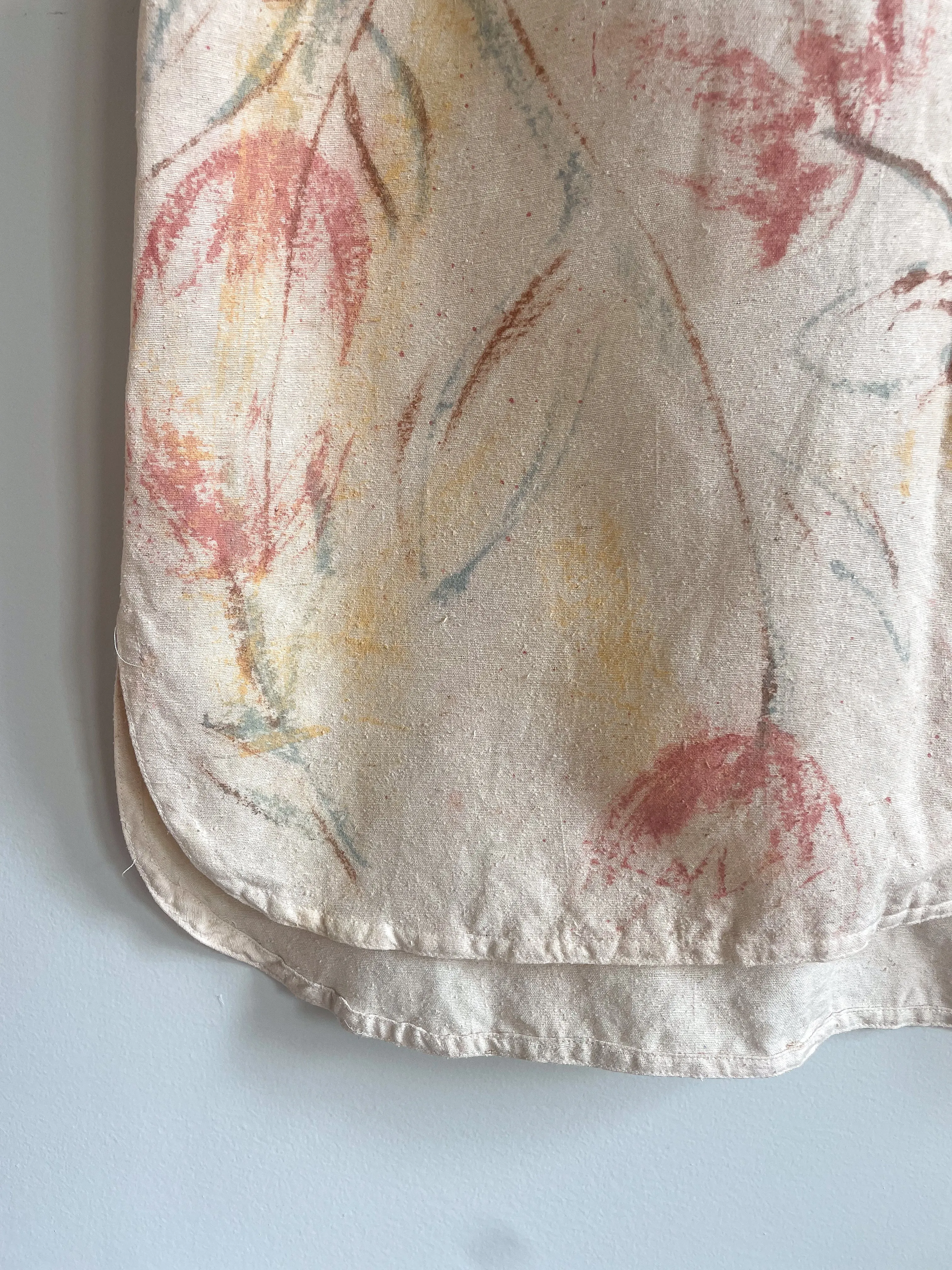 Hand-Painted Raw Silk Tank - Wild Flower