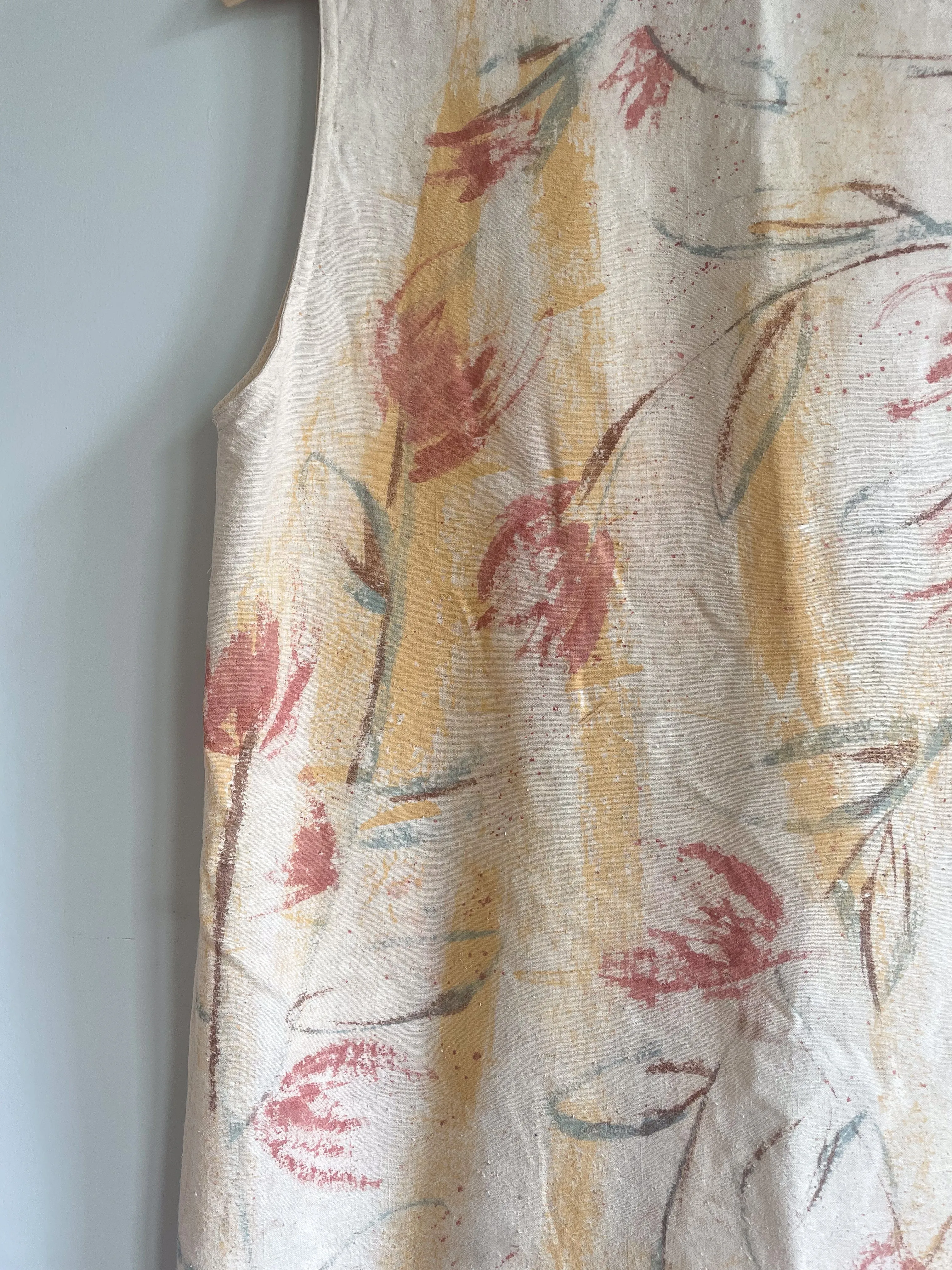Hand-Painted Raw Silk Tank - Wild Flower