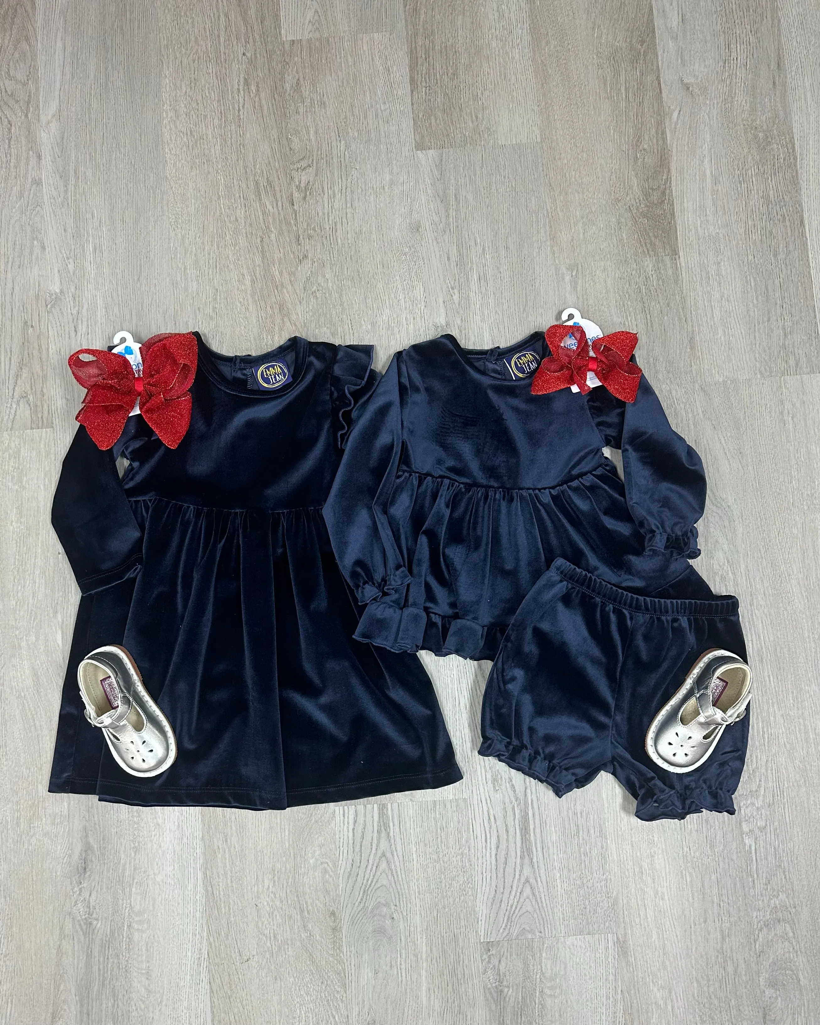 Harper Dress - Navy Velvet