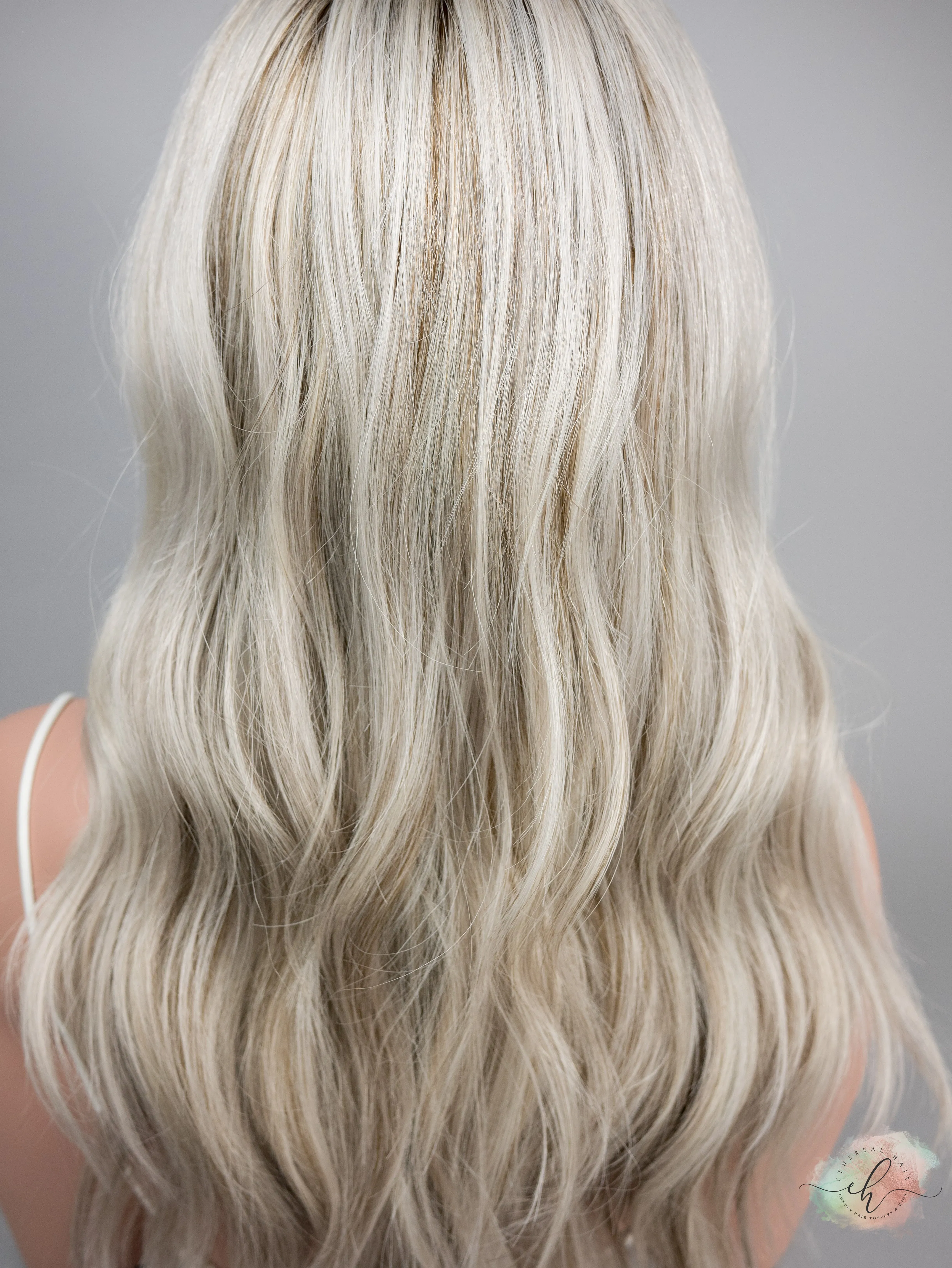 “HEARTBREAKER" Exquisite Wig: Silk Top Lace Front, Partial Handtied, Sz. S/M, 24", Medical Cap