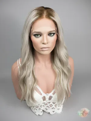 “HEARTBREAKER" Exquisite Wig: Silk Top Lace Front, Partial Handtied, Sz. S/M, 24", Medical Cap