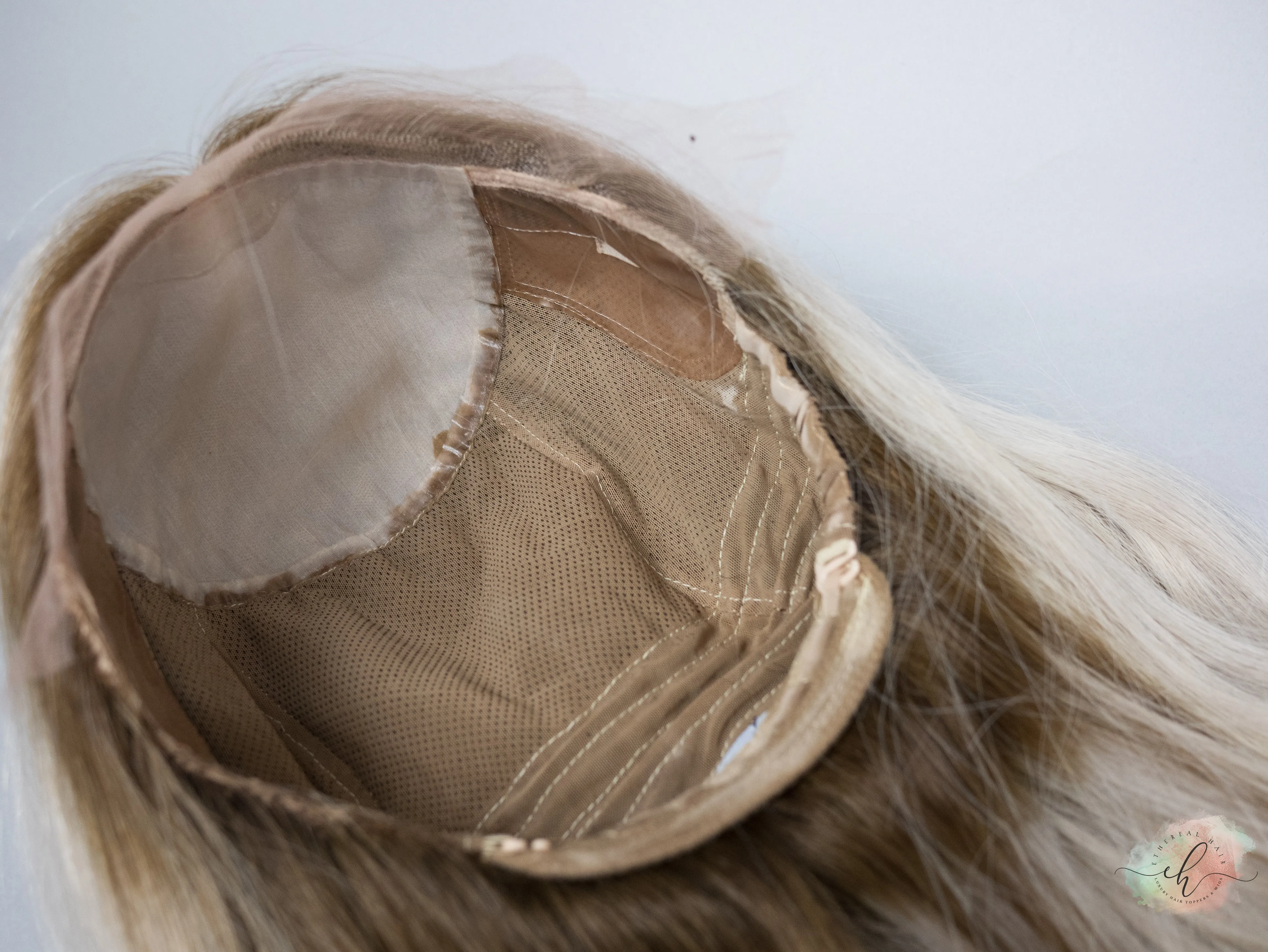“HEARTBREAKER" Exquisite Wig: Silk Top Lace Front, Partial Handtied, Sz. S/M, 24", Medical Cap