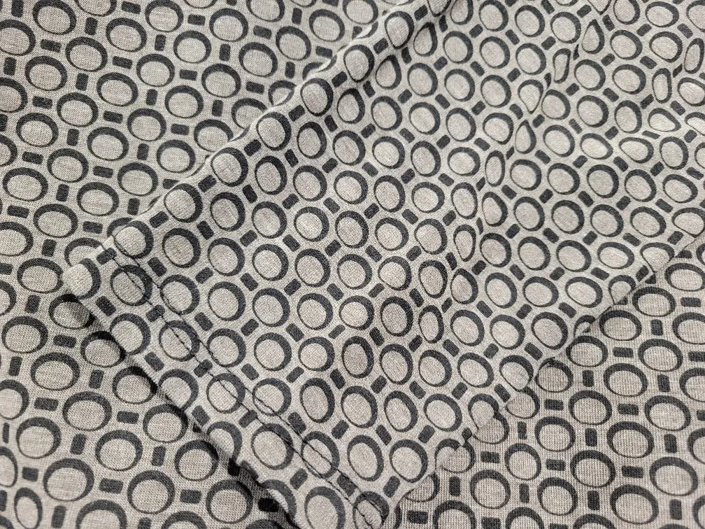 High Low Black Grey Print Dress