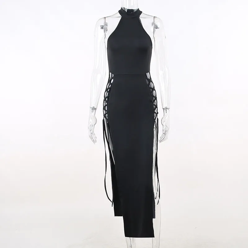 High Waist Bandage Maxi Dress