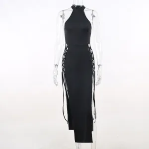 High Waist Bandage Maxi Dress