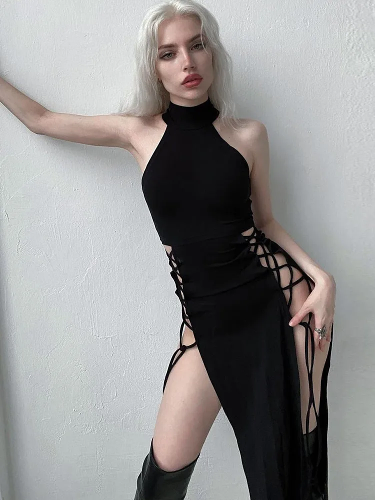 High Waist Bandage Maxi Dress