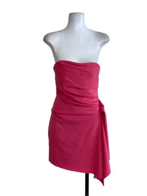 Hot Pink Strapless Dress