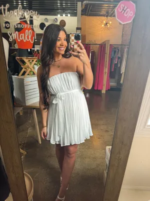I AM THE MOMENT DRESS-WHITE