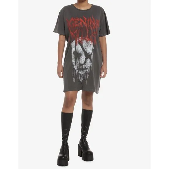 Ice Nine Kills Dripping Face T-Shirt Dress Large NEW