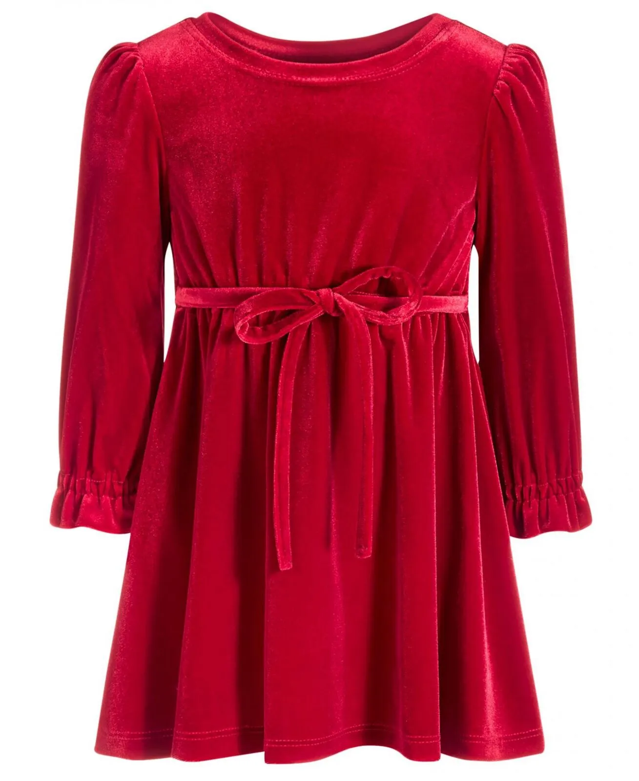Inc International Concepts Toddler Girls Velour Midi Dress 10850886 Red 3T