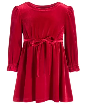 Inc International Concepts Toddler Girls Velour Midi Dress 10850886 Red 3T