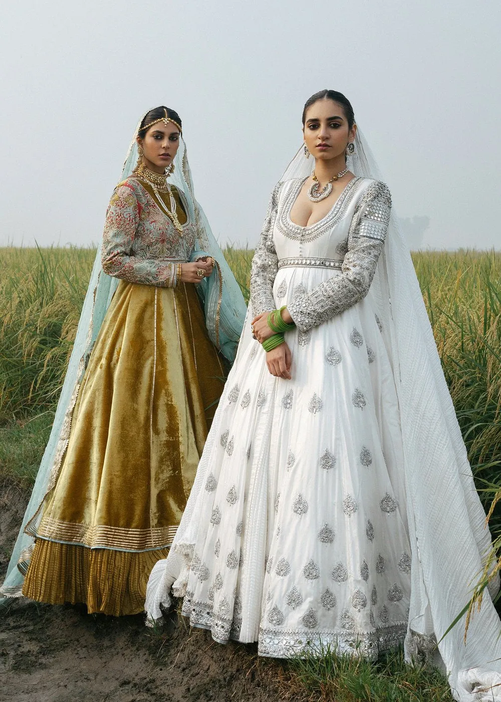 Indian Bridal Velvet Froke Dress for Wedding #J4305