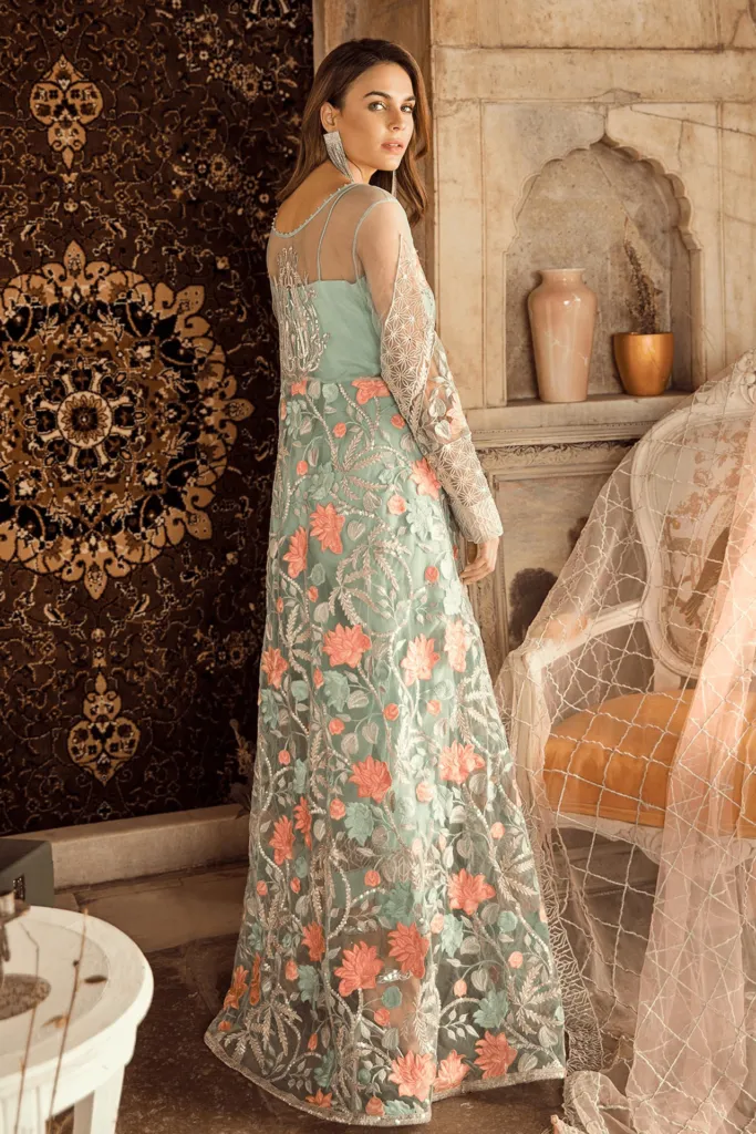 Indian Party Dress Appealing Light Blue Color # P2201