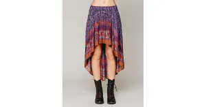 Intimately Free People Purple Border Print High Low Skirt Size Small