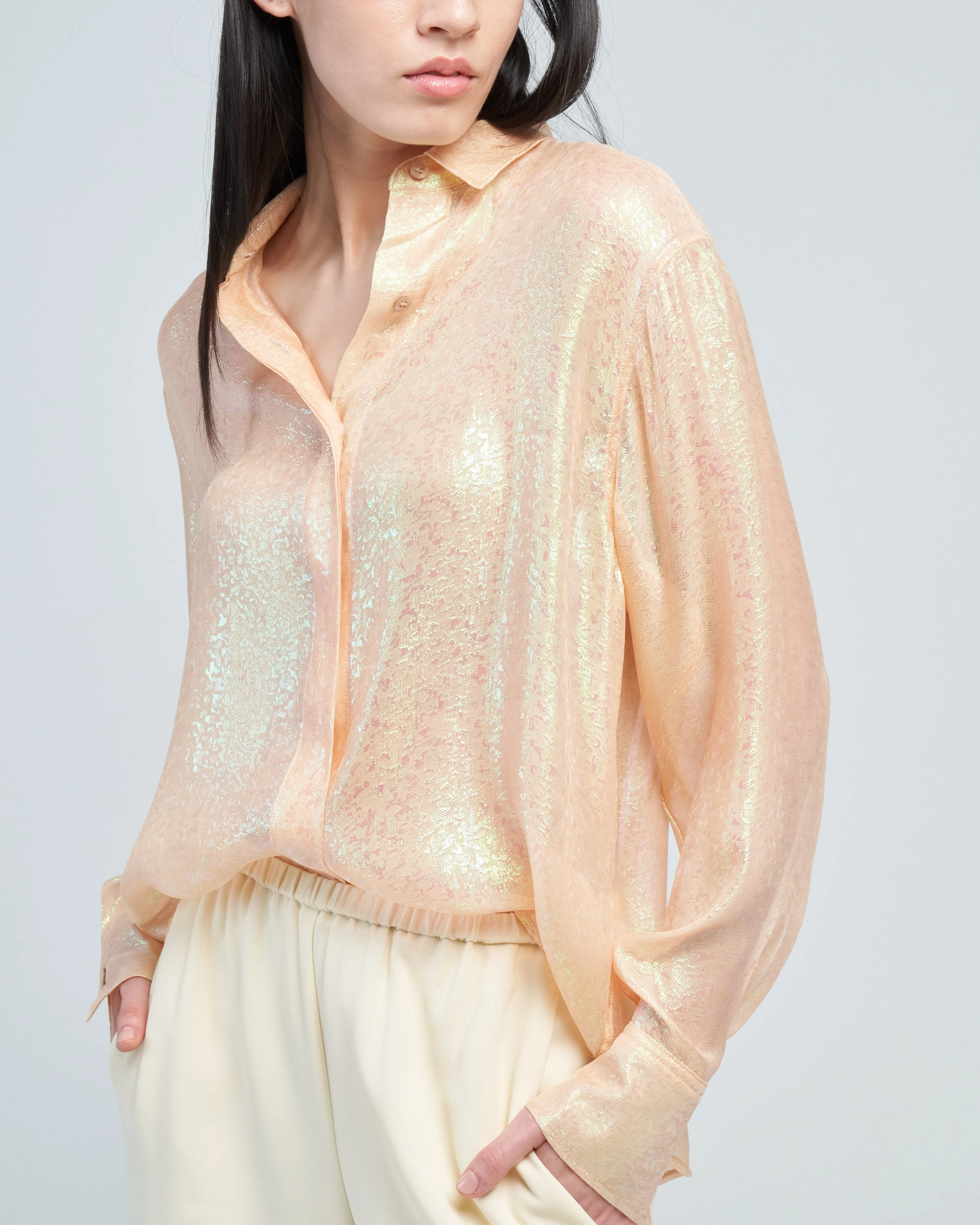 iris chiffon silk shirt