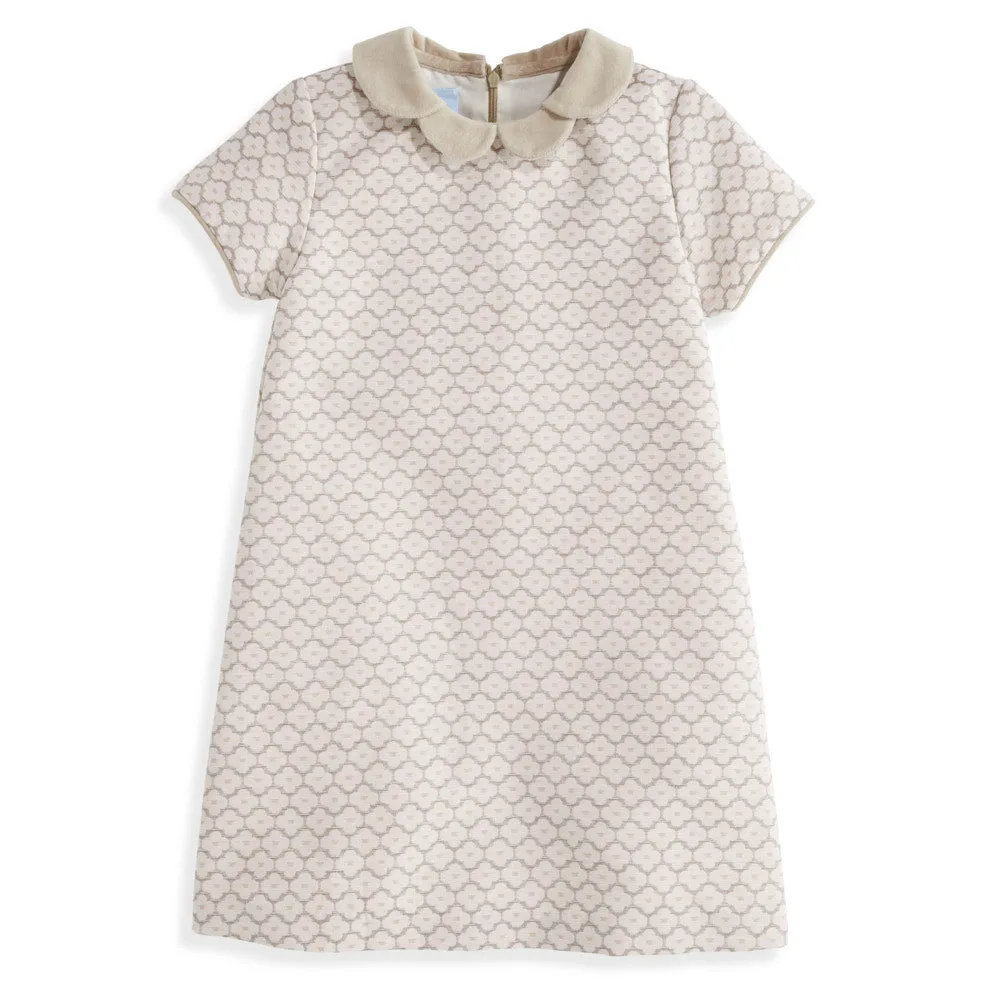Jacquard Camilla Dress -- Clay Floral Jacquard