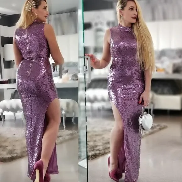 Jessica Rabbit Purple Sequin Dress