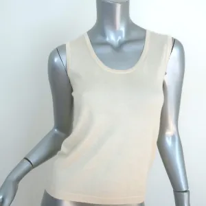Jil Sander Tank Top Ivory Silk-Cashmere Knit Size 36