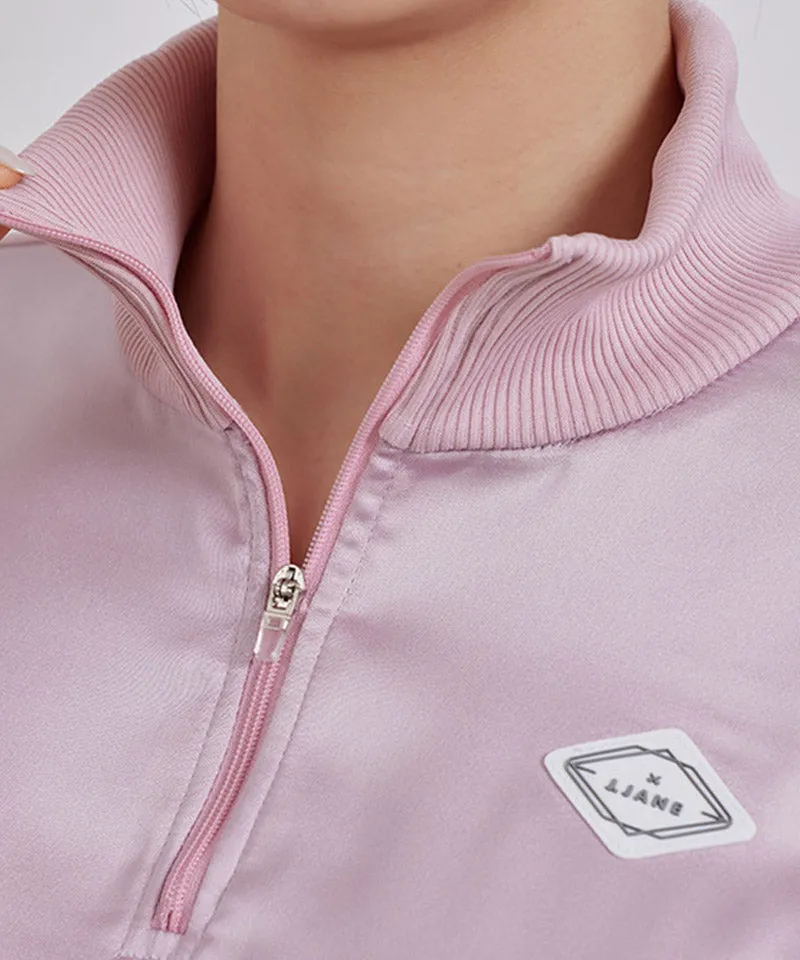 J.Jane Satin Frill Sweatshirt - Pink