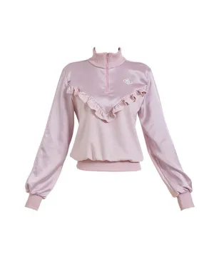 J.Jane Satin Frill Sweatshirt - Pink