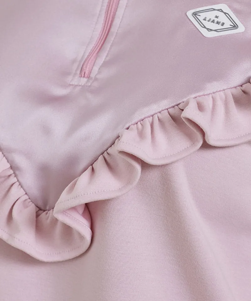 J.Jane Satin Frill Sweatshirt - Pink
