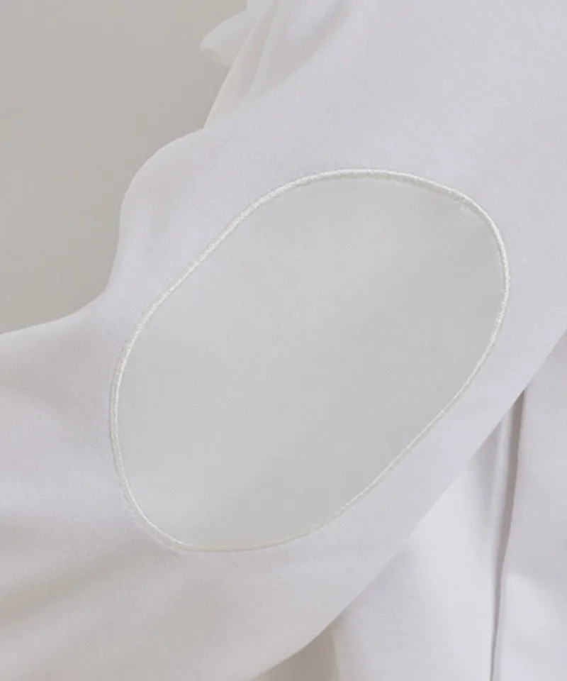 J.Jane Satin Frill Sweatshirt - White
