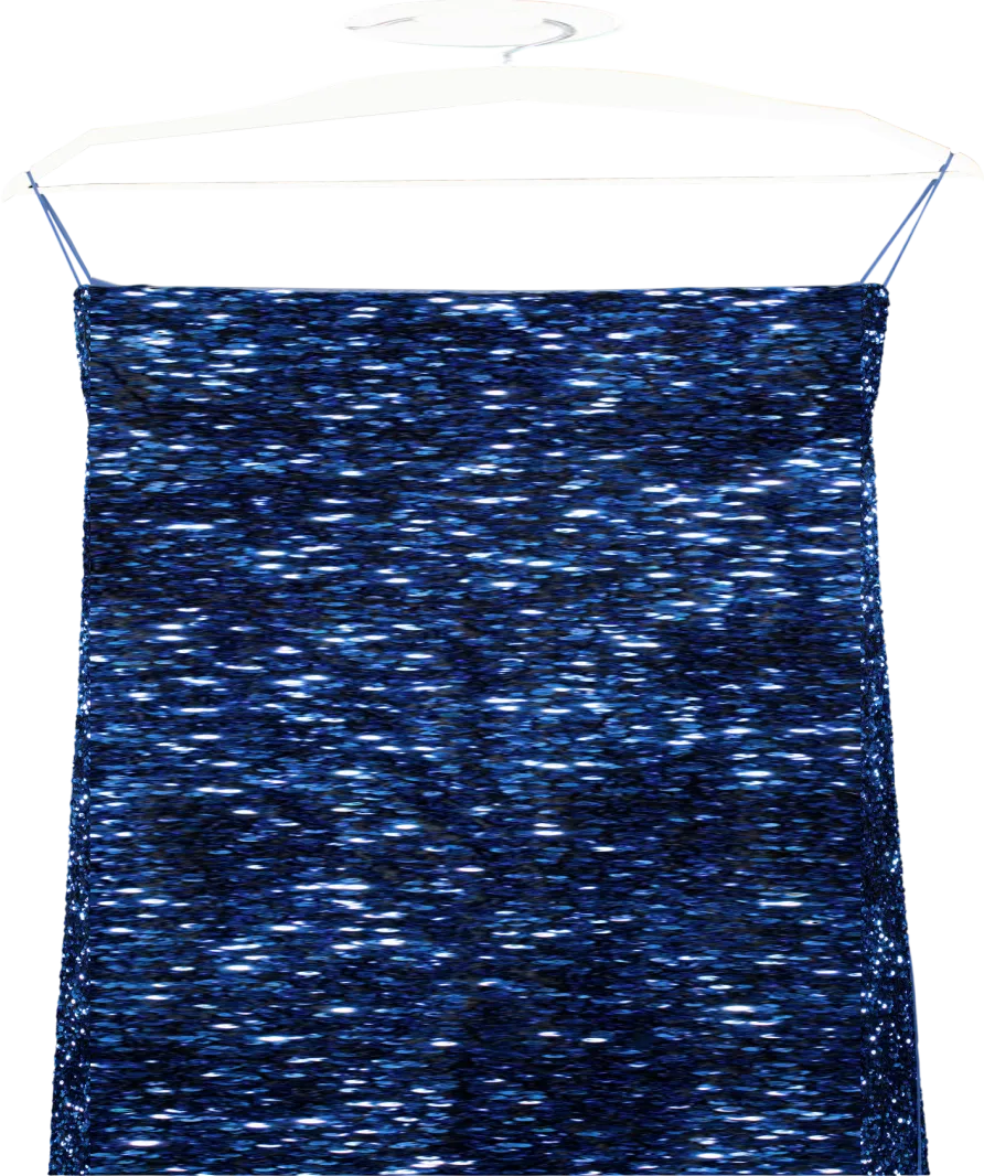 JJs House Blue Sequin Floor Long Dress UK 6