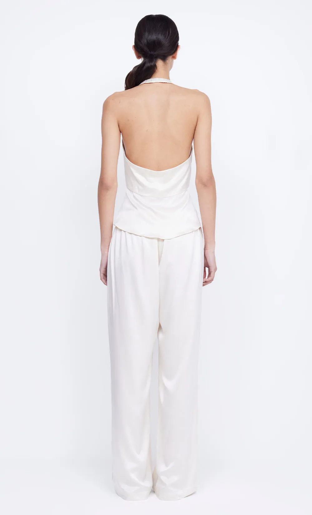 KAIA HALTER TOP - IVORY