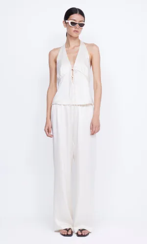 KAIA HALTER TOP - IVORY