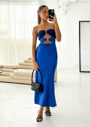 Kallen Strapless Maxi Dress - Cobalt