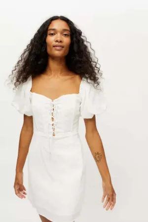 Kiss The Sky Cupid Lace-Up Mini Dress