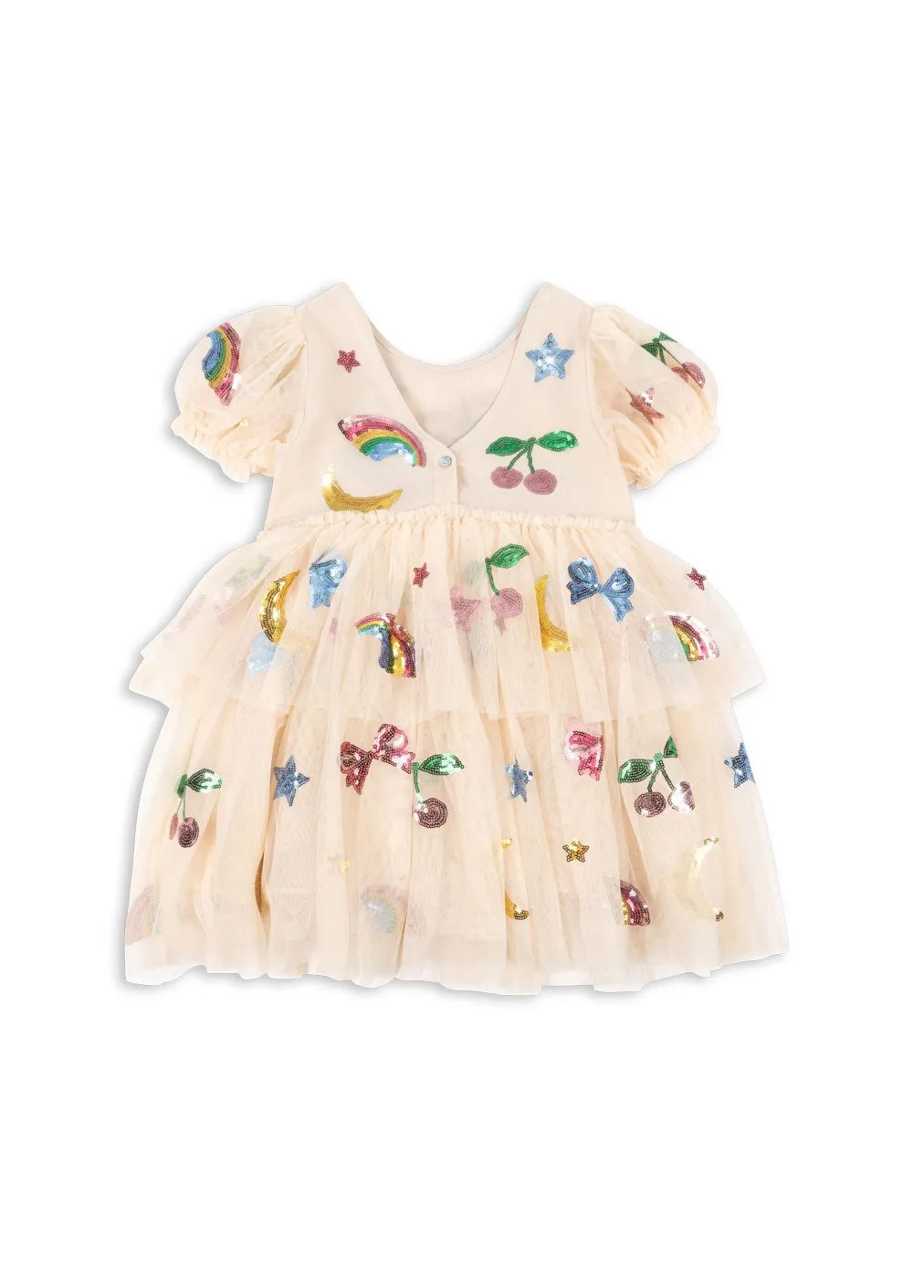 Konges Slojd Yvonne Puff Dress - Rainbow Twinkle