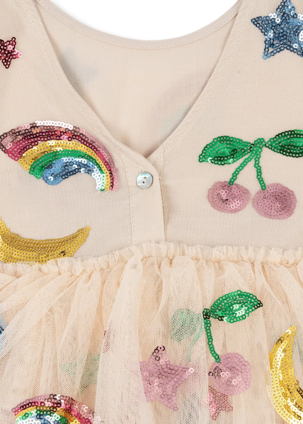 Konges Slojd Yvonne Puff Dress - Rainbow Twinkle