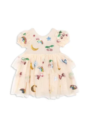 Konges Slojd Yvonne Puff Dress - Rainbow Twinkle