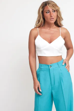 Ladies Top - White Satin