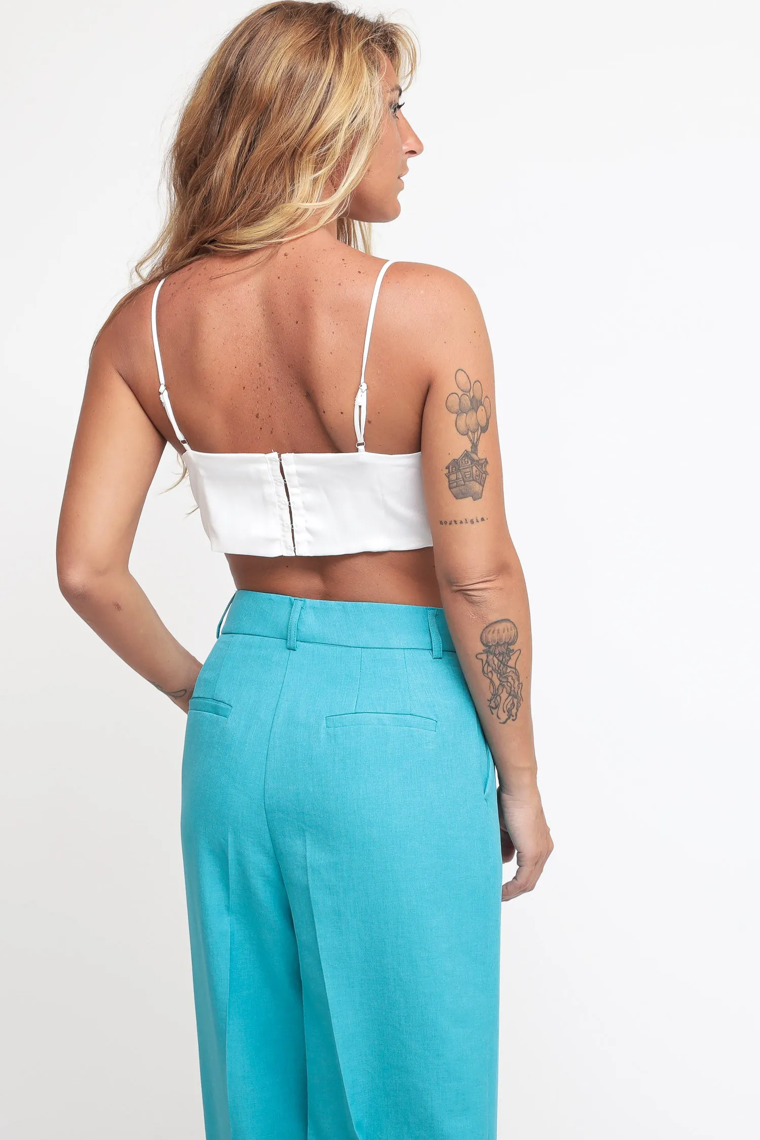 Ladies Top - White Satin