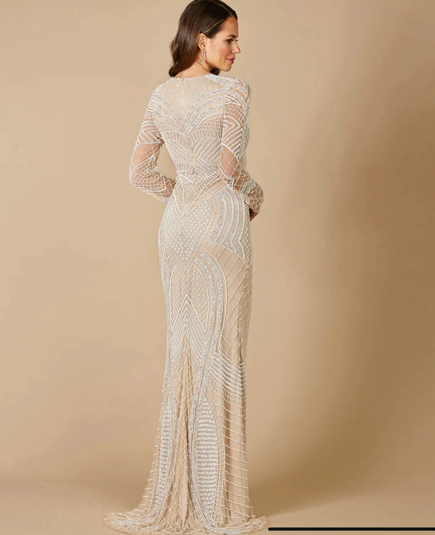 Lara Haley Beaded Nude/Ivory Bridal Gown 51110