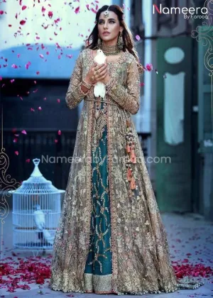 Latest Pakistani Bridal Gown with Maxi Dress #BS54
